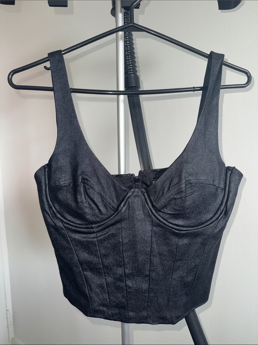Fashion Nova Black Structured Bustier Camisole